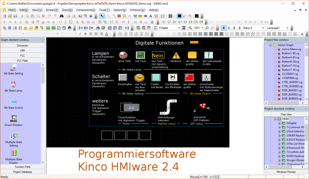 Kinco 10" Widescreen HMI Touch Panel MT4100ER Openframe