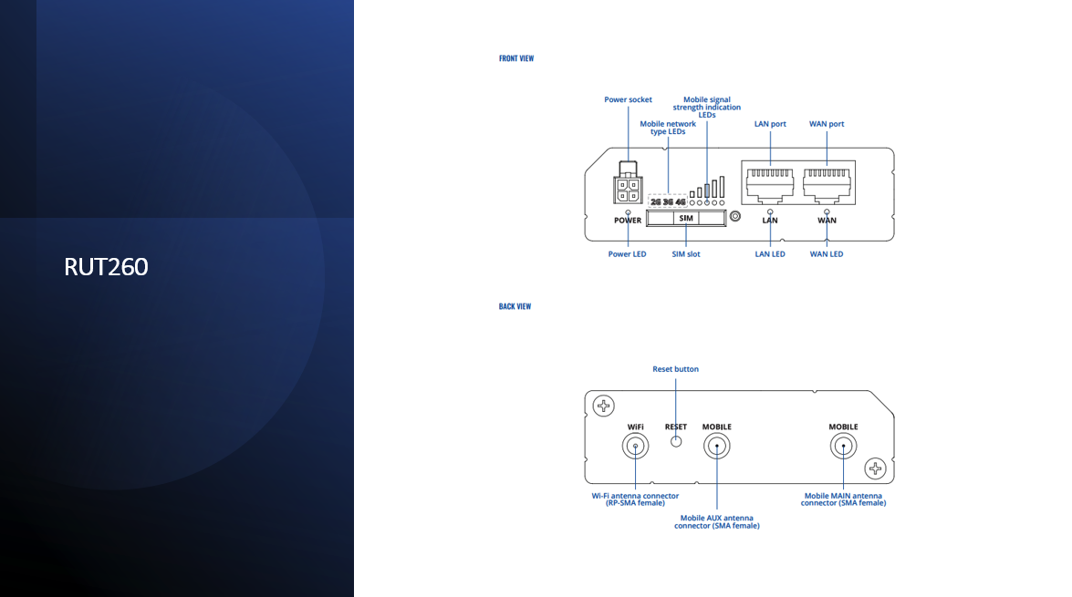 Teltonika LTE Modem / Router RUT260 LTE Cat 6 Router