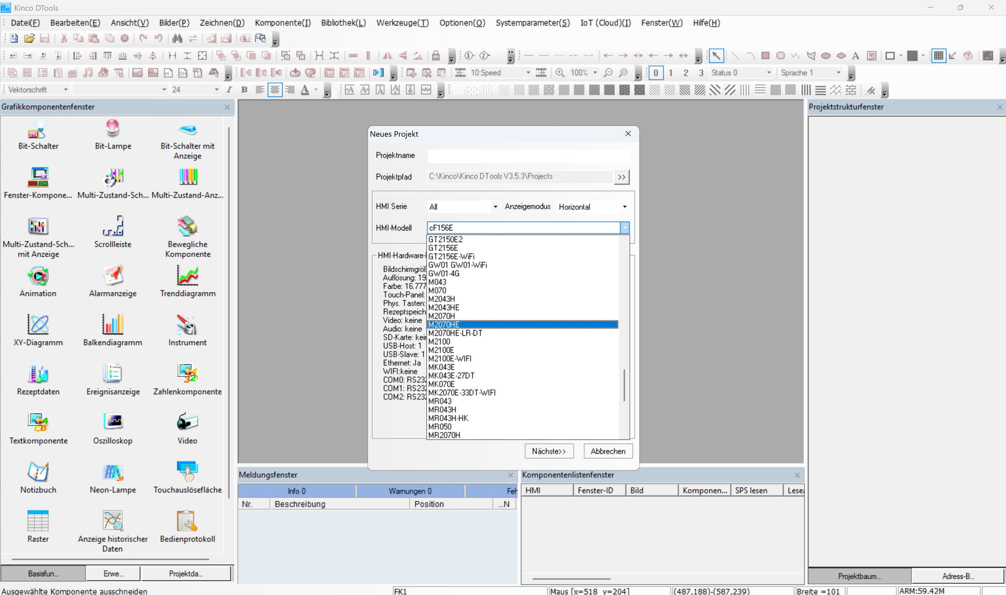 Kinco DTools - kostenfreie Programmiersoftware für Kinco HMI der Serie M2, G, F