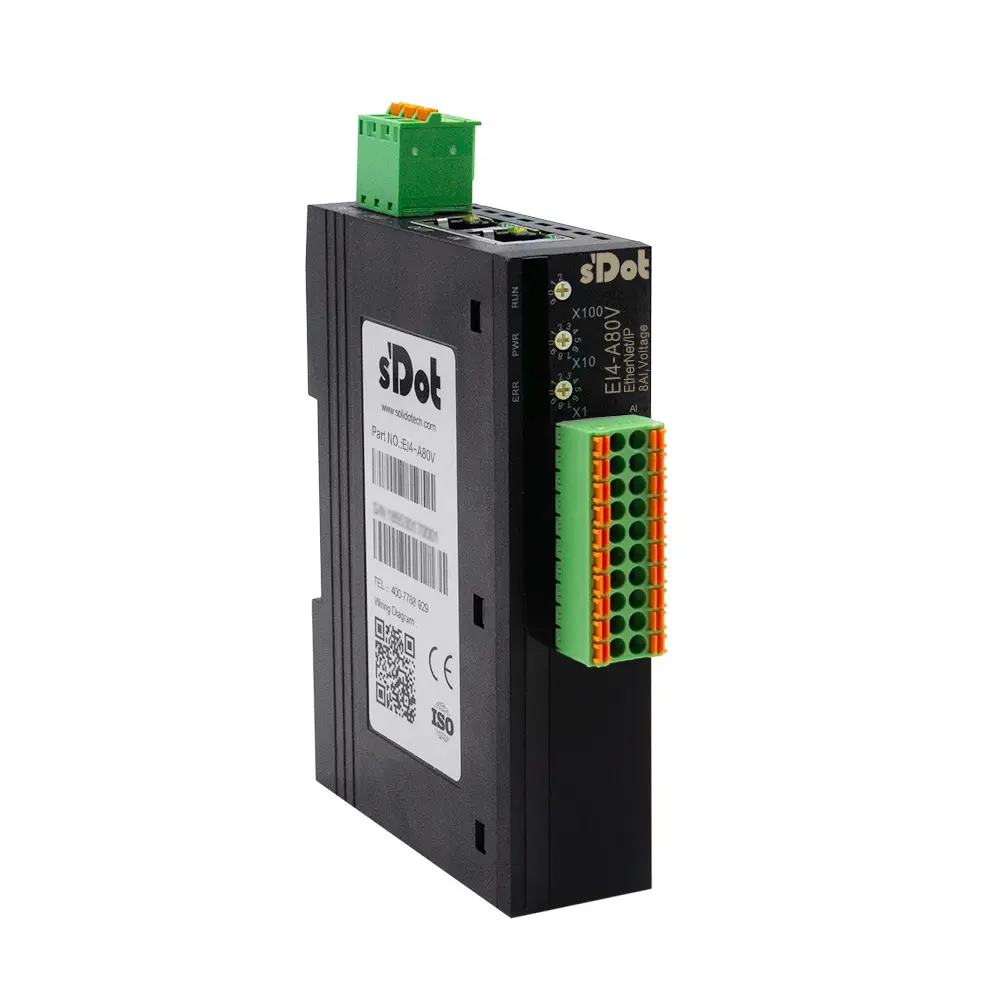 8 analog inputs (0 – 10 VDC)