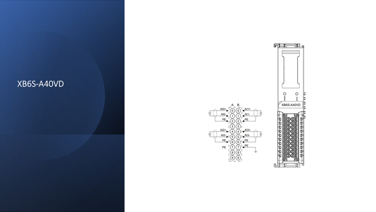 Solidot XB6S-A40VD with 4 analog inputs (4 - 20 mA) Differential