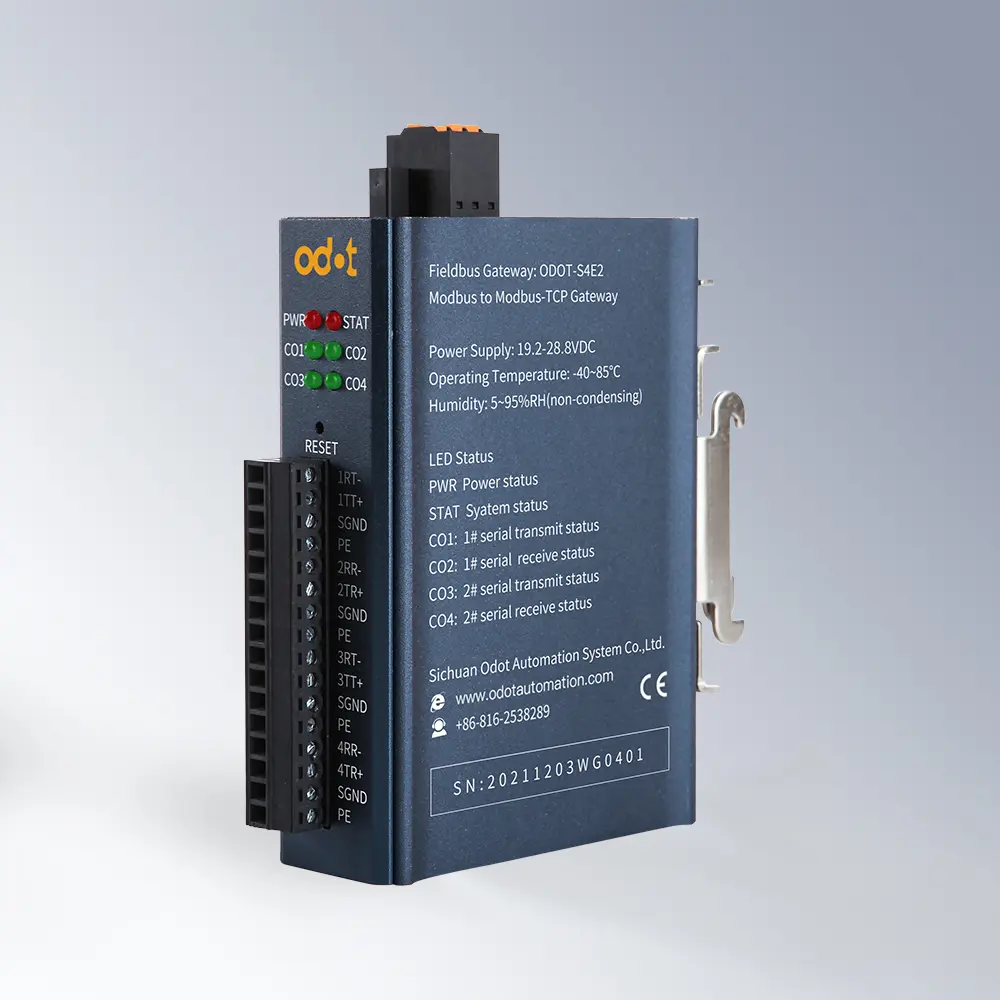 Odot-S4E2 Modbus RTU/ASCII zu Modbus TCP Gateway mit 4 seriellen Schnittstellen und 2 Ethernet-Schnittstellen