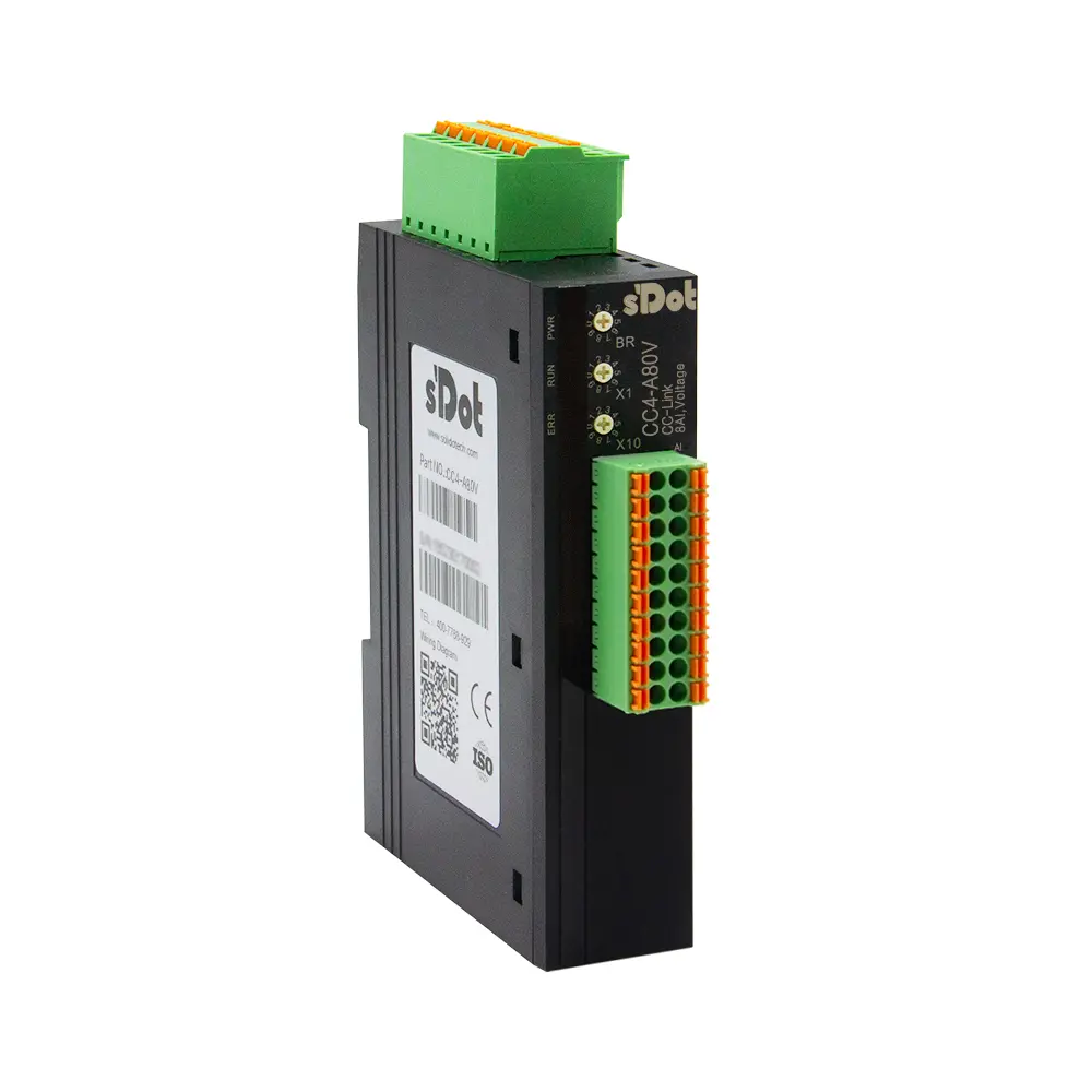 Solidot-CC4.A80V-CC-Link integrierte I/O, 8 AI-Spannungseingänge 
