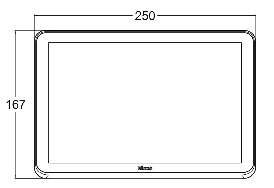 Kinco F10N - 10" HMI für Tragarm- oder Wandmontage (VESA-Halterung) - kein Ethernet - Auslaufmodell