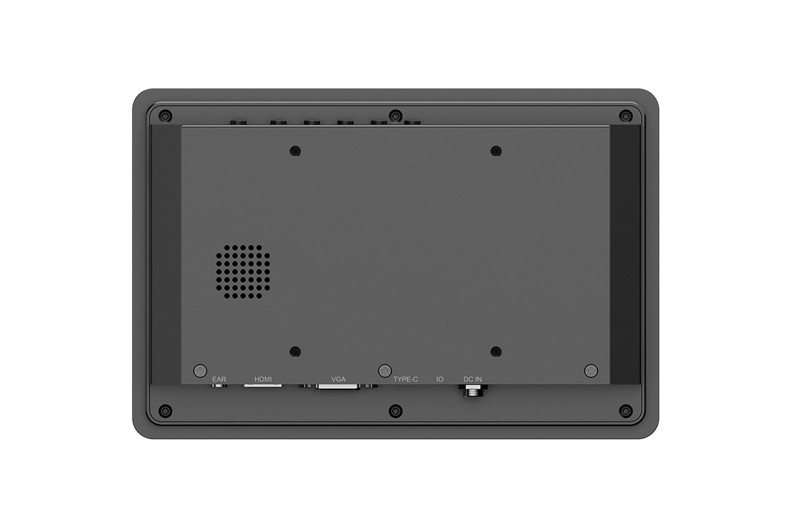 Lilliput TK719/T rear with VESA 75 hole pattern
