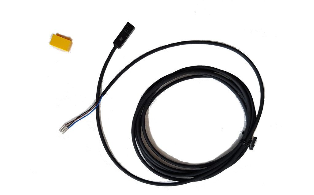 inductive proximity switch - width 8 mm - switching distance 2.5 mm - with 2-meter cable (PVC)