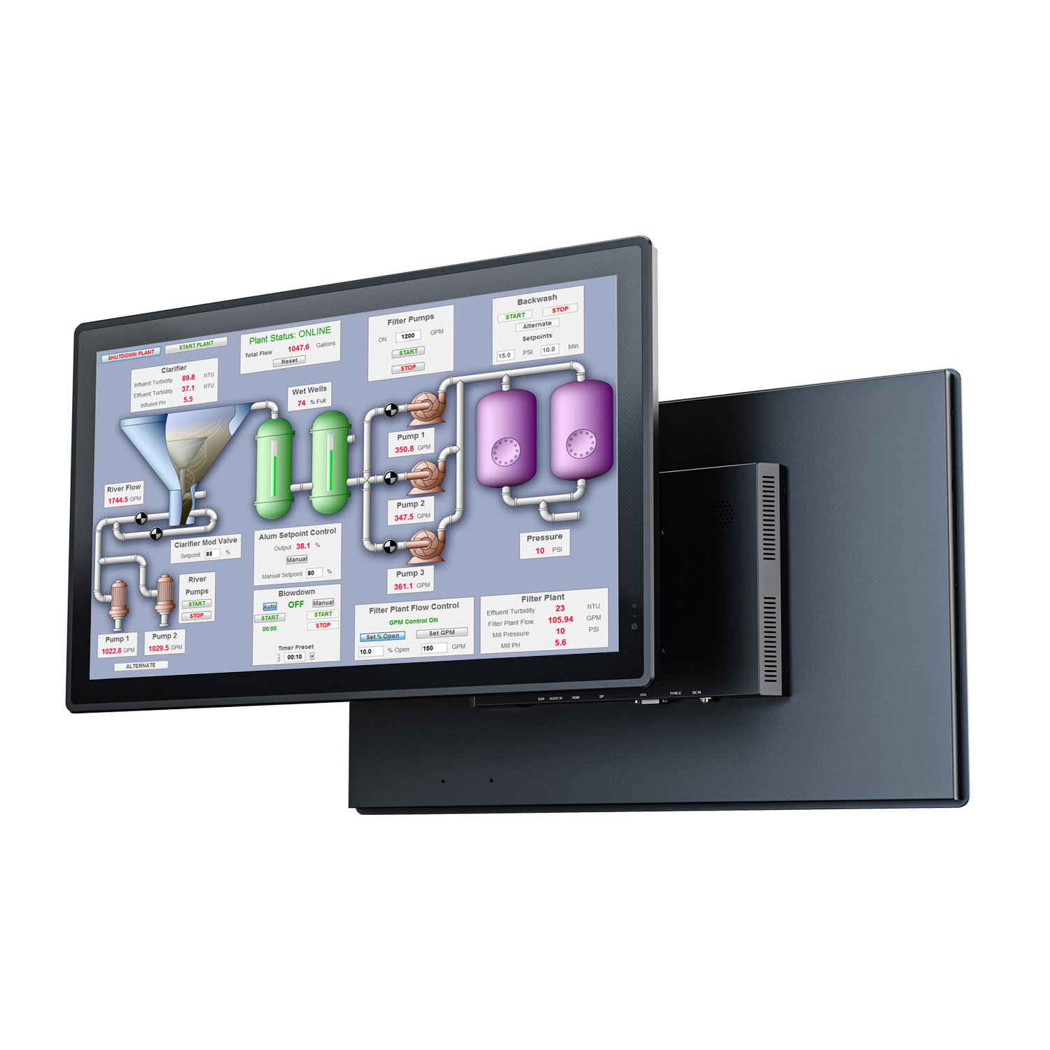 Lilliput 23,8" TK2380.T Touch Monitor mit HDMI/DP Anschluss 1000 Nits IP65