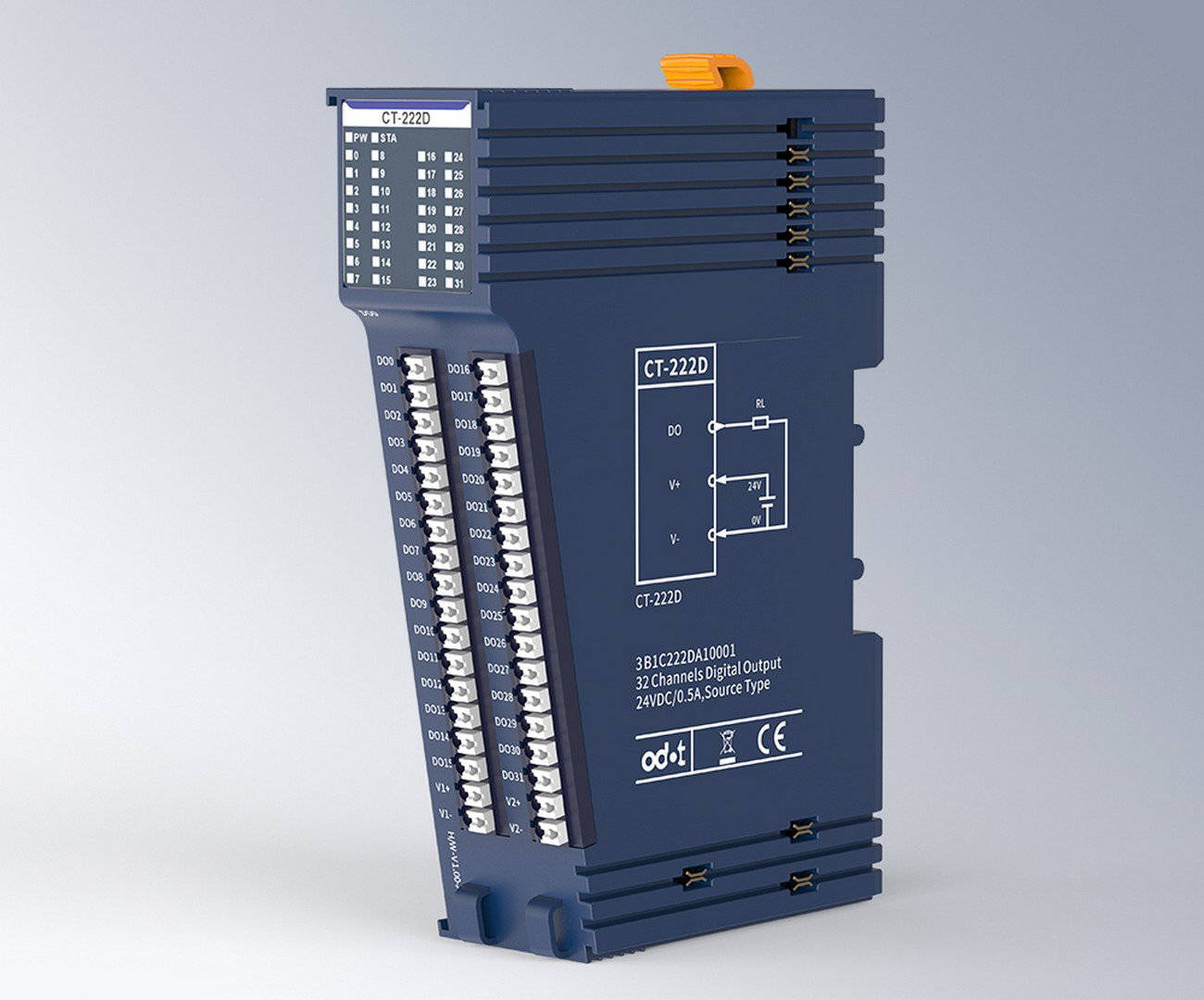 Odot CT-222D – 32 Digitalausgänge Transistor 24 V DC / 0,5 A (PNP), separate Versorgung