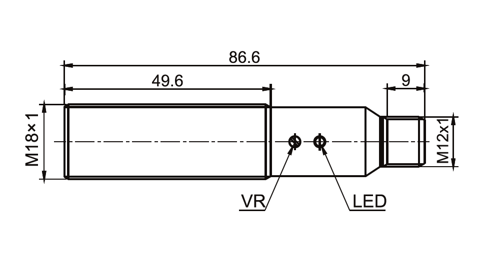 Lanbao Reflexionslichttaster  PR18-YC10 mit Hintergrundausblendung - Schaltabstand 10 cm