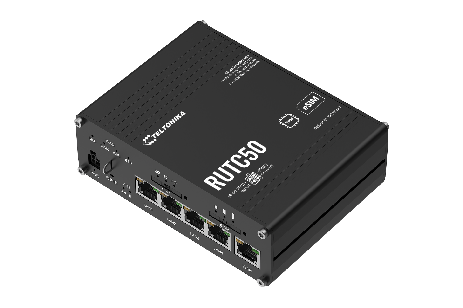 Teltonika RUTC50 5G-Router Dualband Wi-Fi 6 mit 1 GB RAM und 8 GB Speicher-RUTC50.21