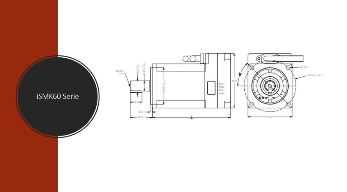 Kinco DC-Servomotor mit integtriertem Servo-Controller 24 V - 70 VDC