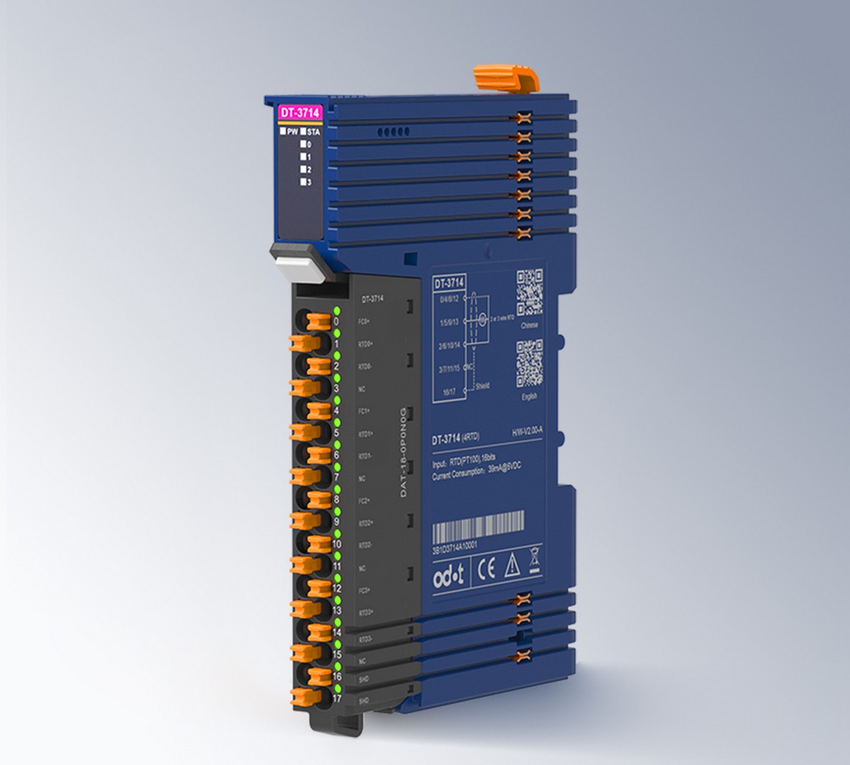 Odot DT-3714 – 4 Temperatureingänge Pt100, 16 Bit, D-Serie