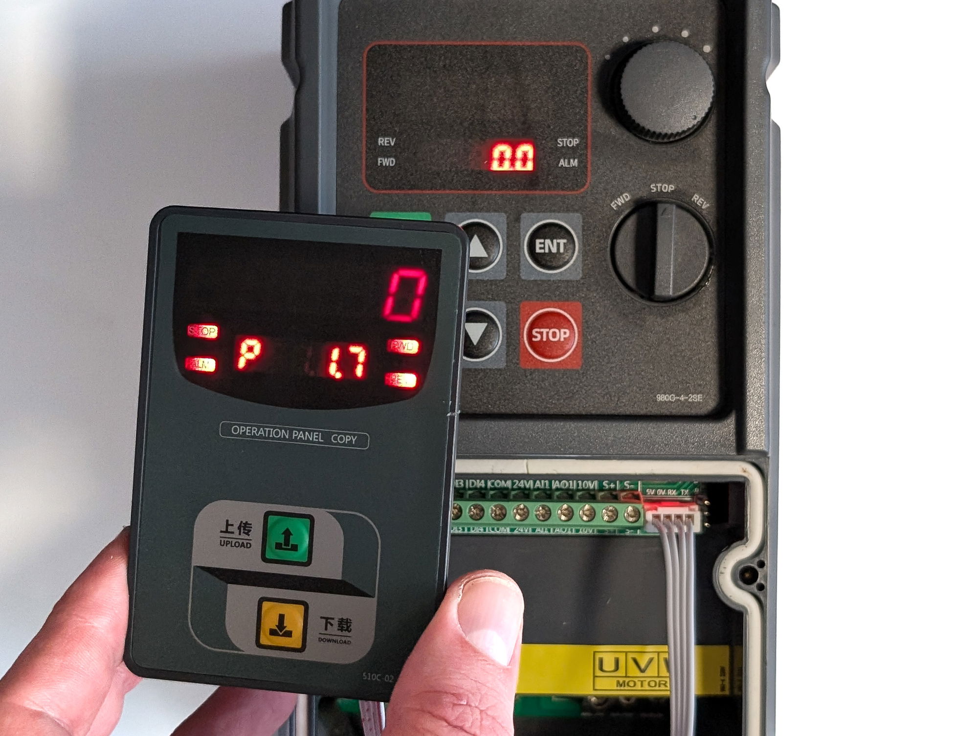 M-Driver keypad for copying the frequency inverter parameters suitable for M900 and M980 series