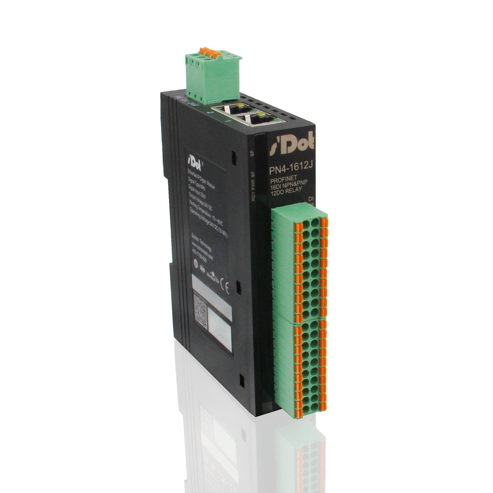 Solidot Profinet remote I/O module PN4 with 12 relay outputs