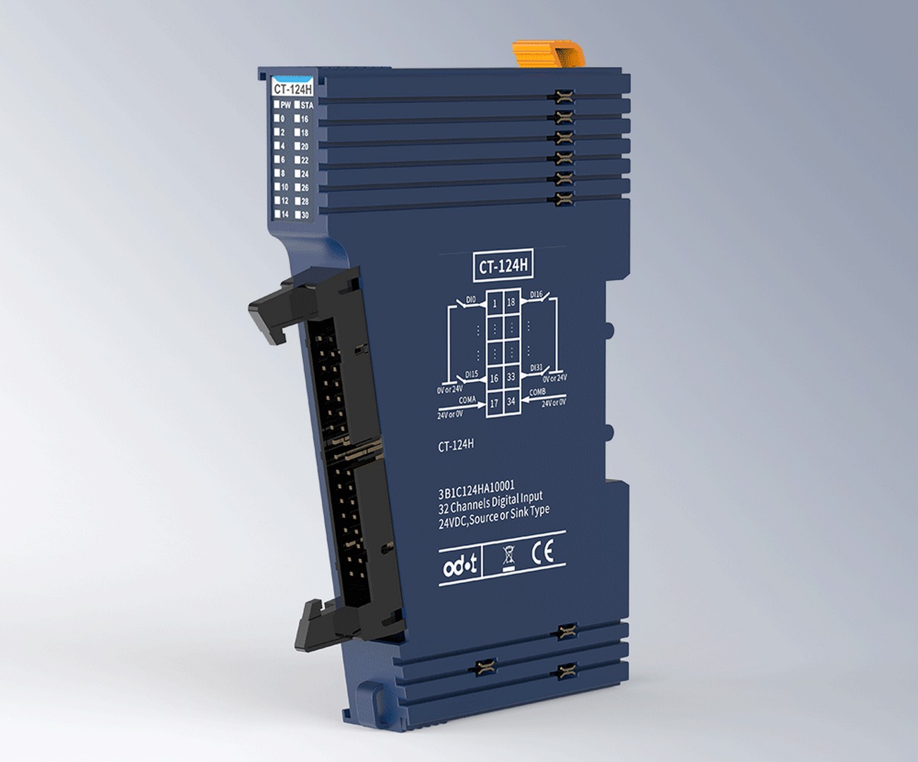 Odot CT-124H – 32 Digitaleingänge 24 V DC (PNP/NPN), 34-pol. Stecker