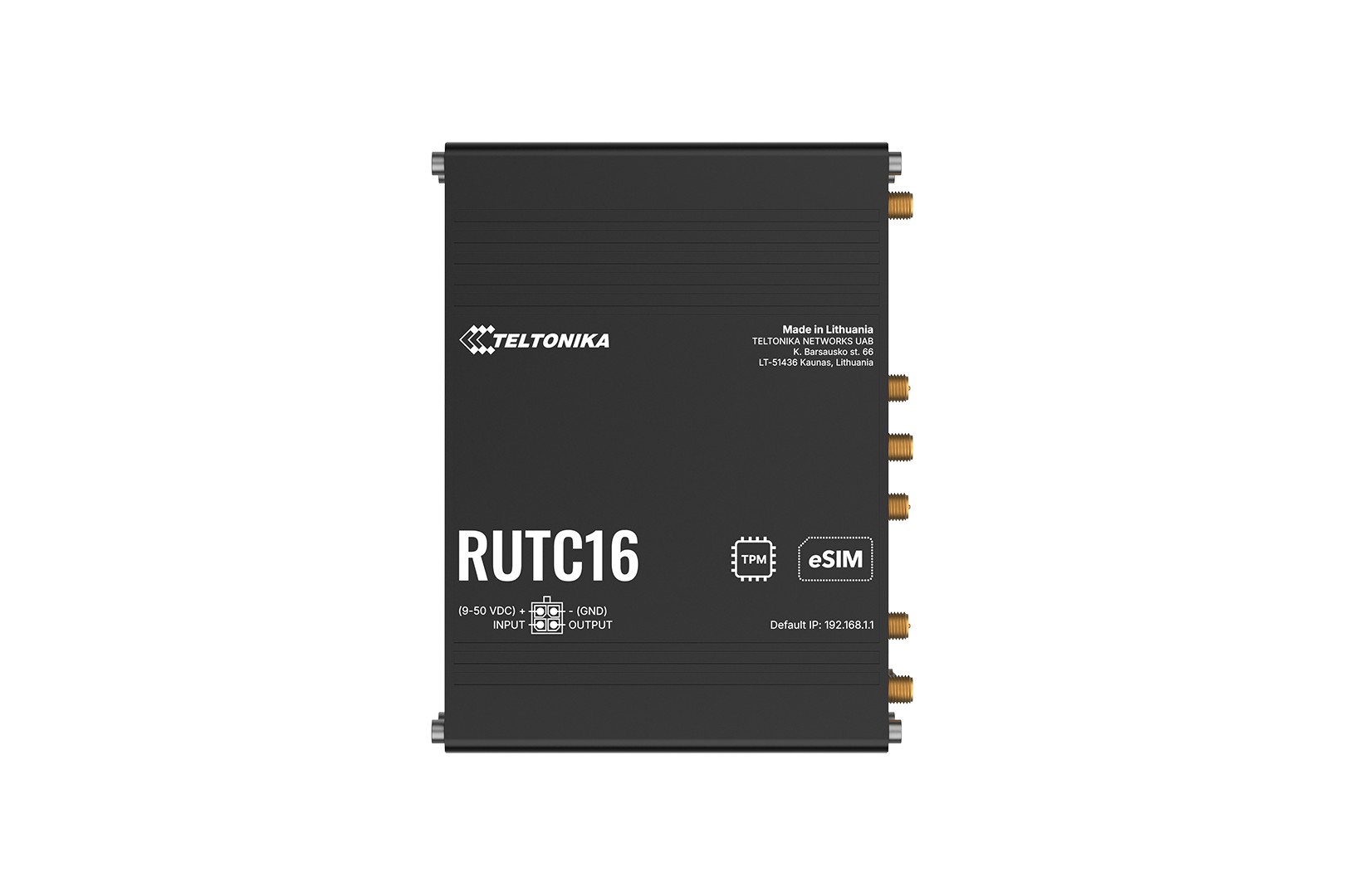 Teltonika RUTC16 4G Cat 6 Edge Router mit Wi-Fi 6, Dual-SIM & eSIM-RUTC16.21