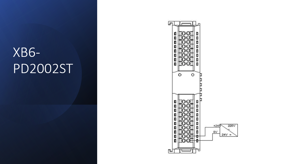 Solidot bus coupler Profibus DP slave for XB6 remote I/O with power supply unit and end cover