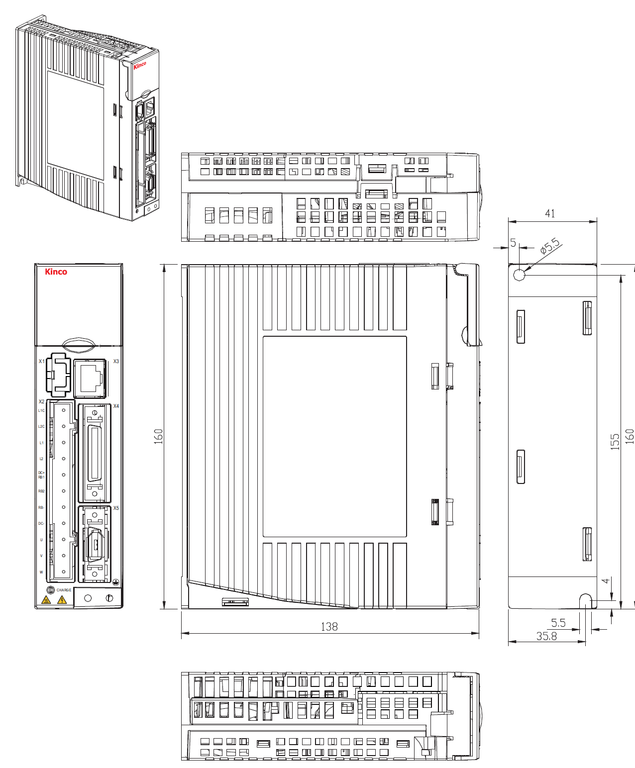 Kinco Servo Amplifier FD423-LA (RS-485 Modbus)