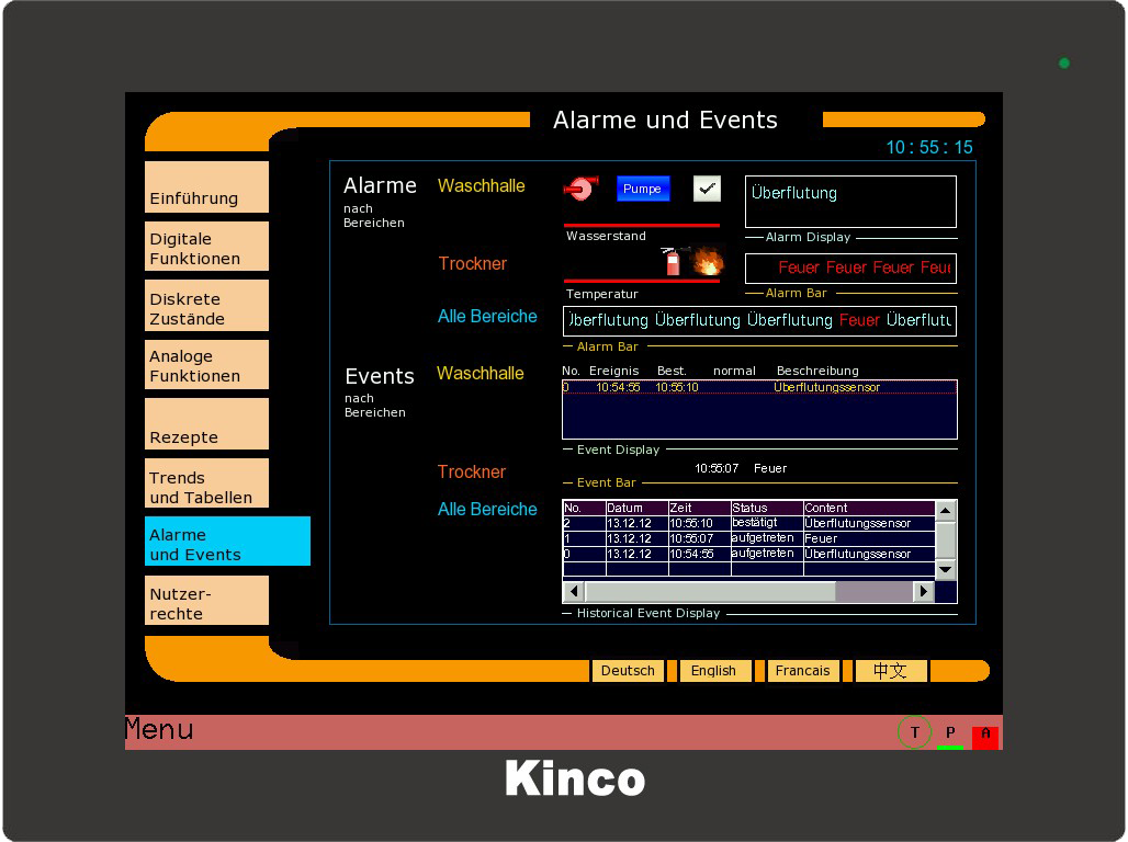 Kinco 12" HMI touch panel MT4620TE with high brightness