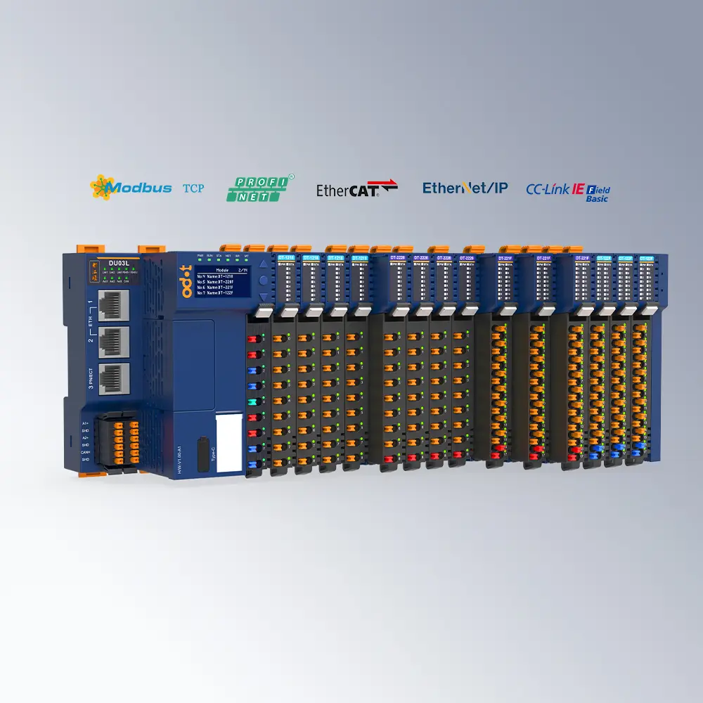 Odot D-Serie Analogmodule, 8 Kanäle – AI oder AO, Strom/Spannung für DU03L SPS und DN-Buskoppler
