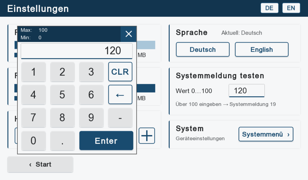 Numeric keypad in spstiger design