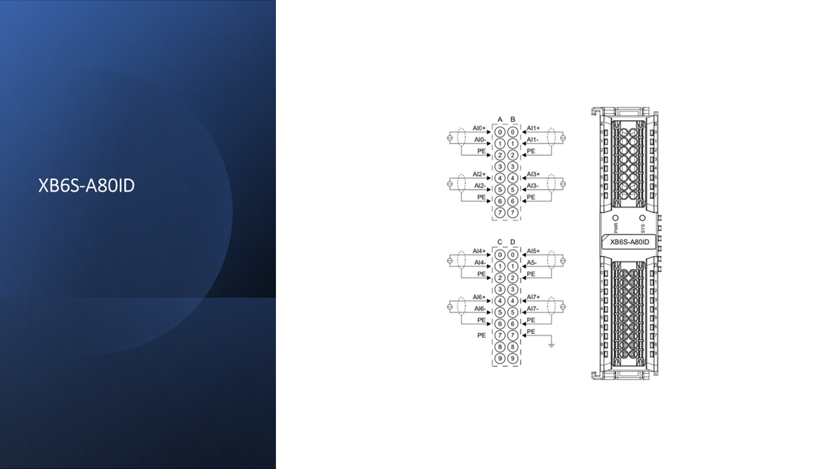 Solidot XB6S-A80ID mit 8 Analogeingänge (4 - 20 mA) Differential