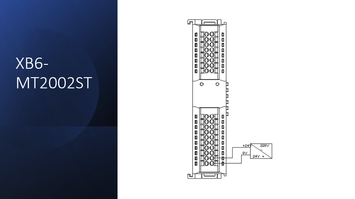 Solidot Modbus-TCP bus coupler for XB6 remote I/O with power supply unit and end cap