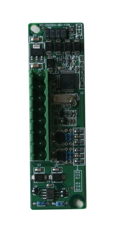 Analog inputs as CPU expansion card for Thinget XC (2 x 0 - 10 V and 2 x PT100)