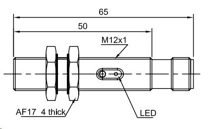 Lanbao - Through beam sensor (set) - diameter M12x1 - switching distance 10 m