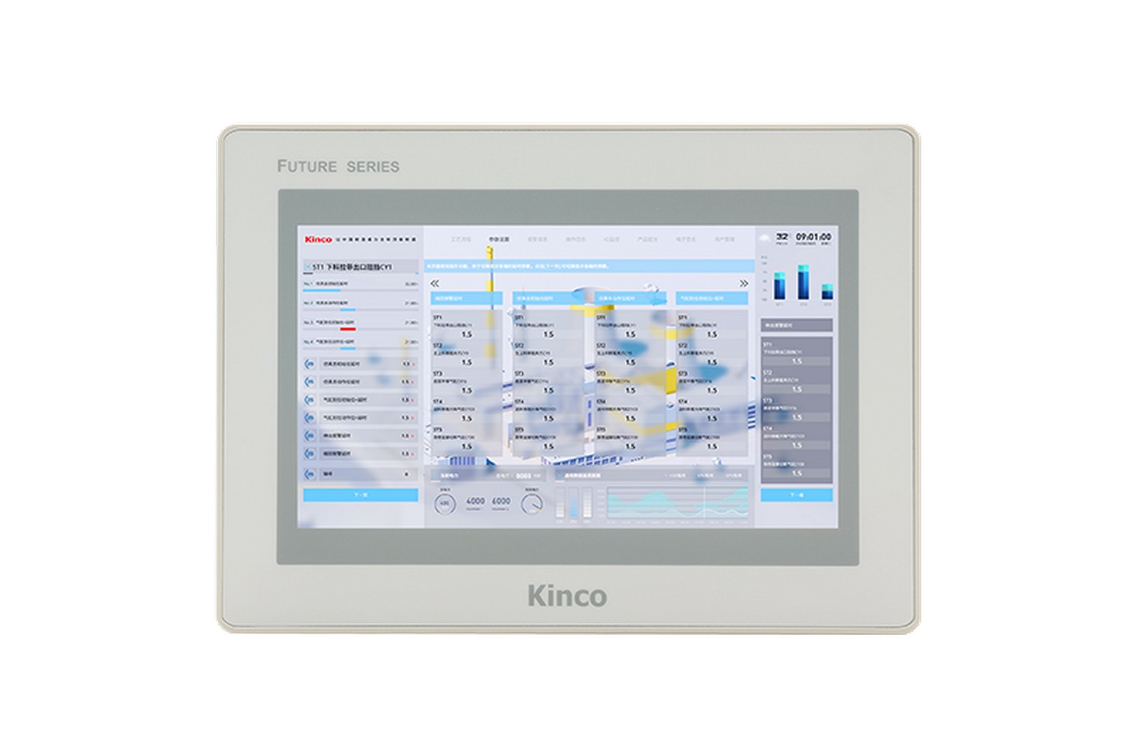 Kinco F2070E2(UL) – front view with process visualisation