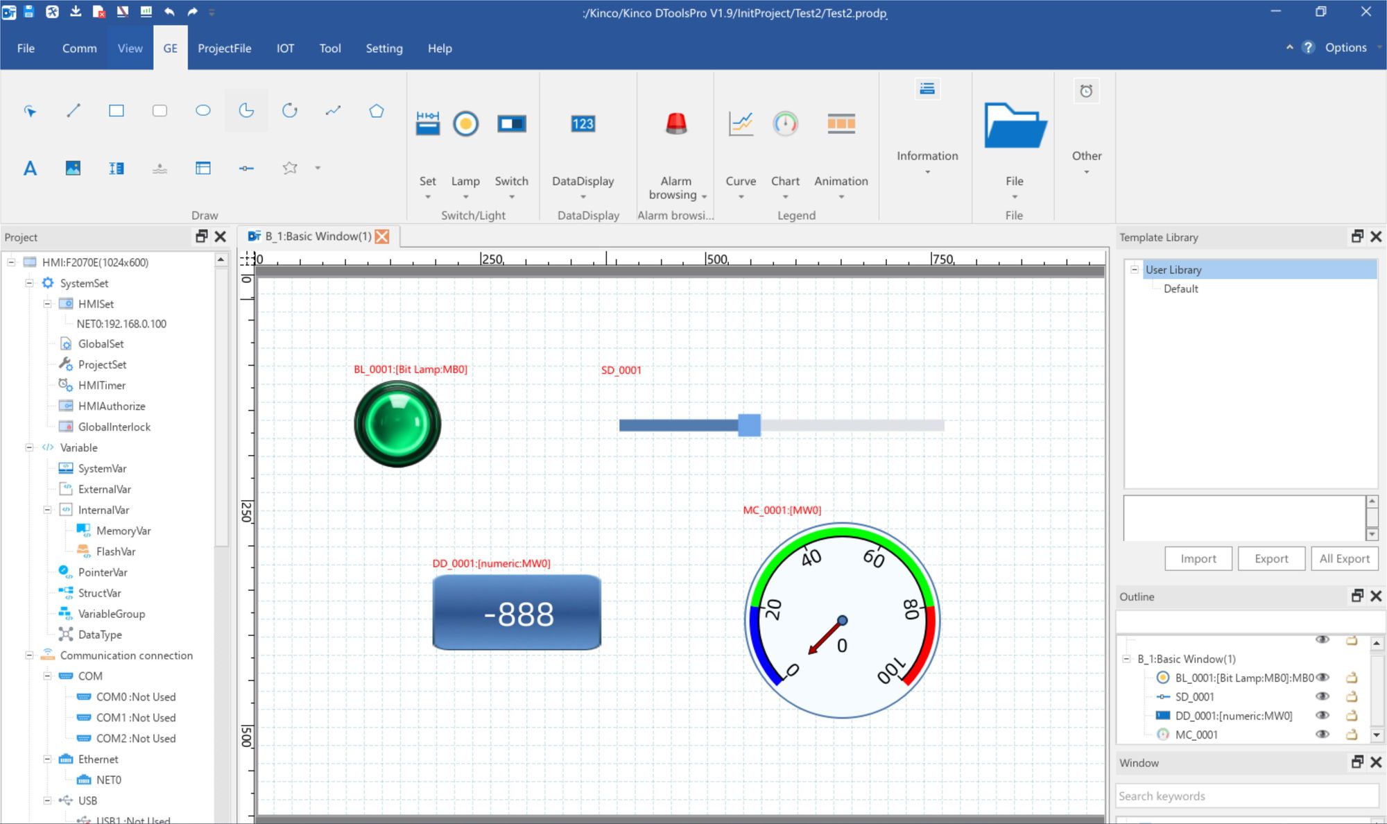 Kinco DTools Pro - free programming software for Kinco F2, G2 and GL2 series HMIs