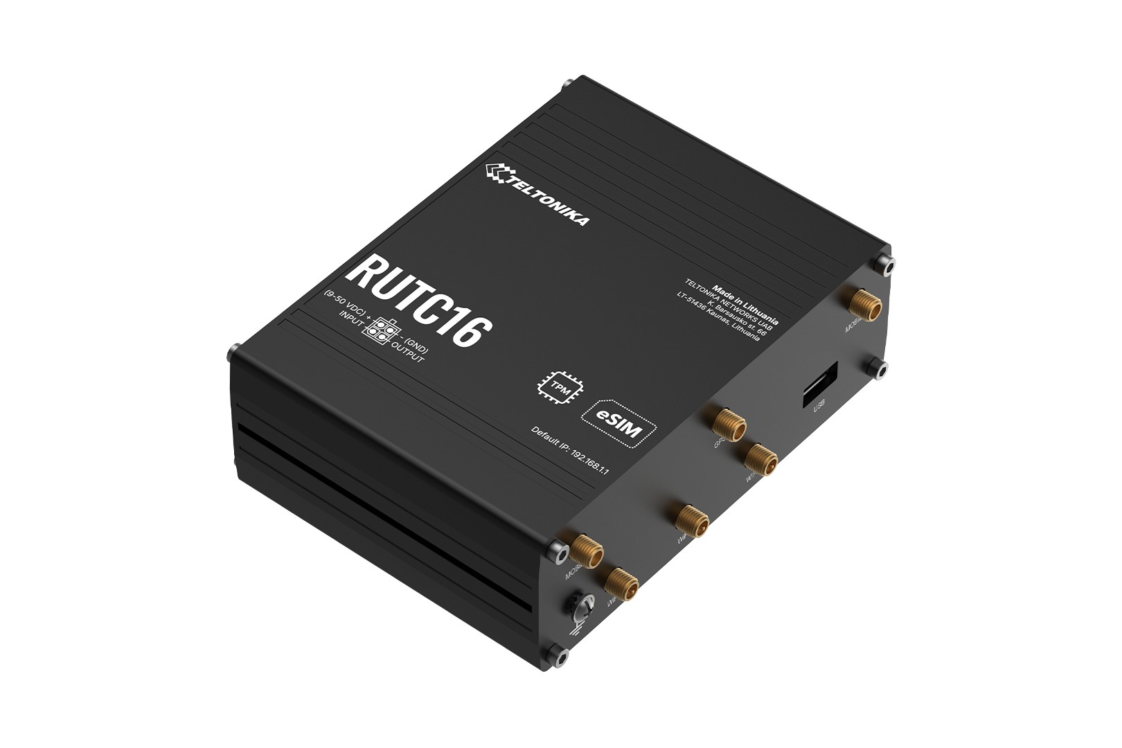 Teltonika RUTC16 4G Cat 6 Edge Router mit Wi-Fi 6, Dual-SIM & eSIM-RUTC16.21