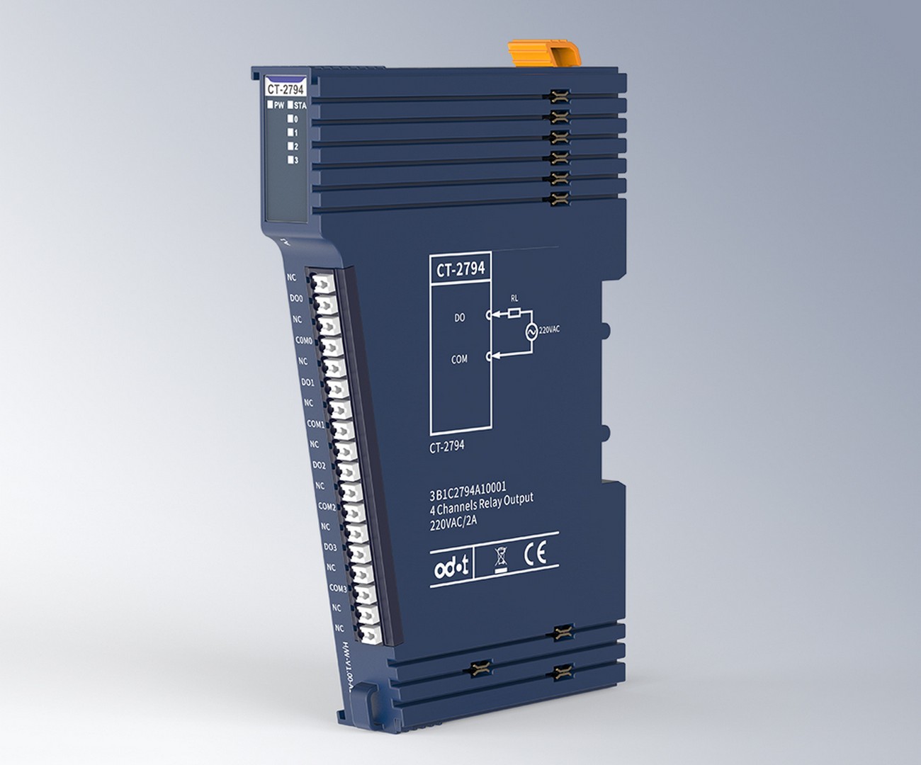 Odot CT-2794 – 4 relay outputs 2 A / 250 V AC, channel-isolated