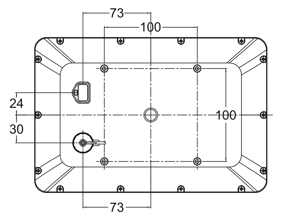 Kinco F10N - 10" HMI für Tragarm- oder Wandmontage (VESA-Halterung) - kein Ethernet - Auslaufmodell