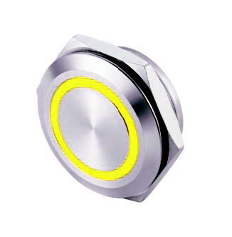 LED-Taster Langir L22U M22 ultrakurz mit Ring LED