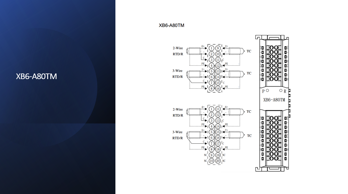 Solido Temperaturmodul /8 Temperatureingänge für XB6-Remote-I/O-RTD- und TC-Typ (Widerstandstemperaturdetektor&Thermoelement) 