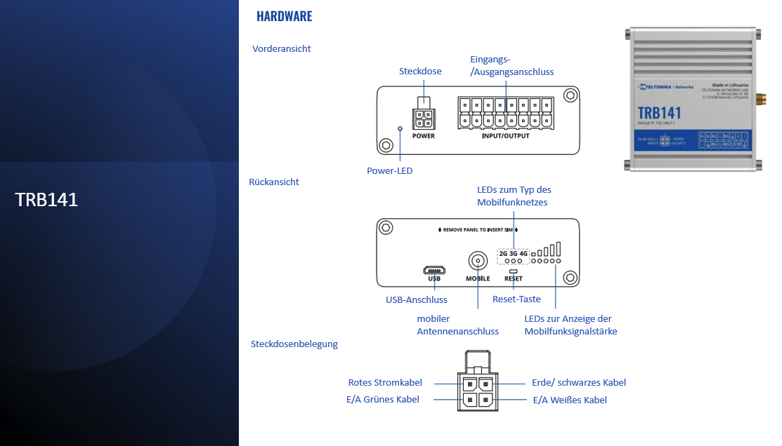 Teltonika TRB141 / LTE Cat 1 - I / O-Gateway