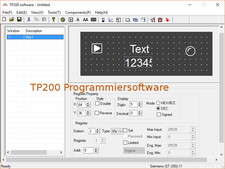 Kinco Textdisplay MD224L für verschiedene SPS