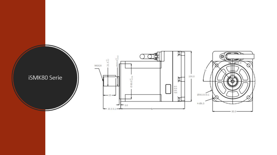 Kinco DC-Servomotor mit integtriertem Servo-Controller 24 V - 70 VDC