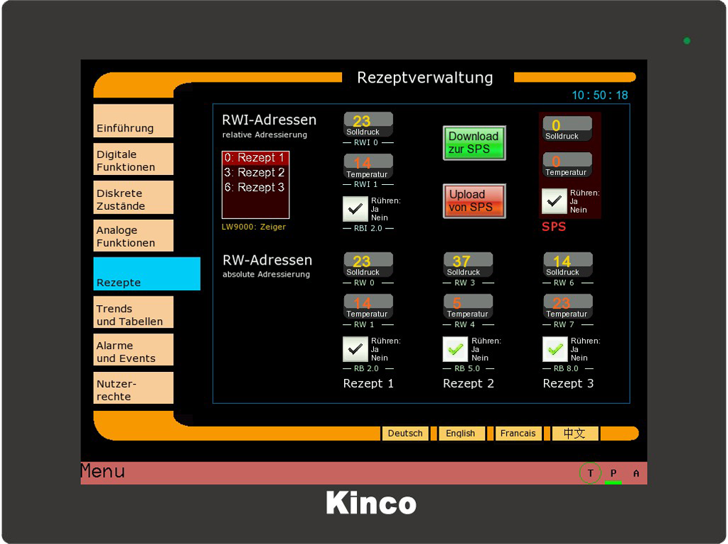 Creation of an HMI from standard elements according to your specifications (Excel/scanned sketch) per image