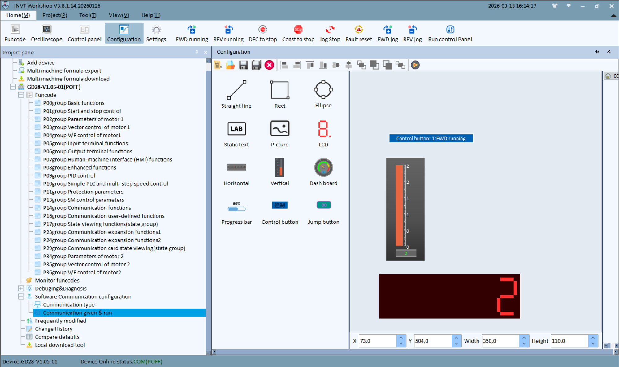 INVT Workshop Software zur Parametrierung der INVT Frequenzumrichter