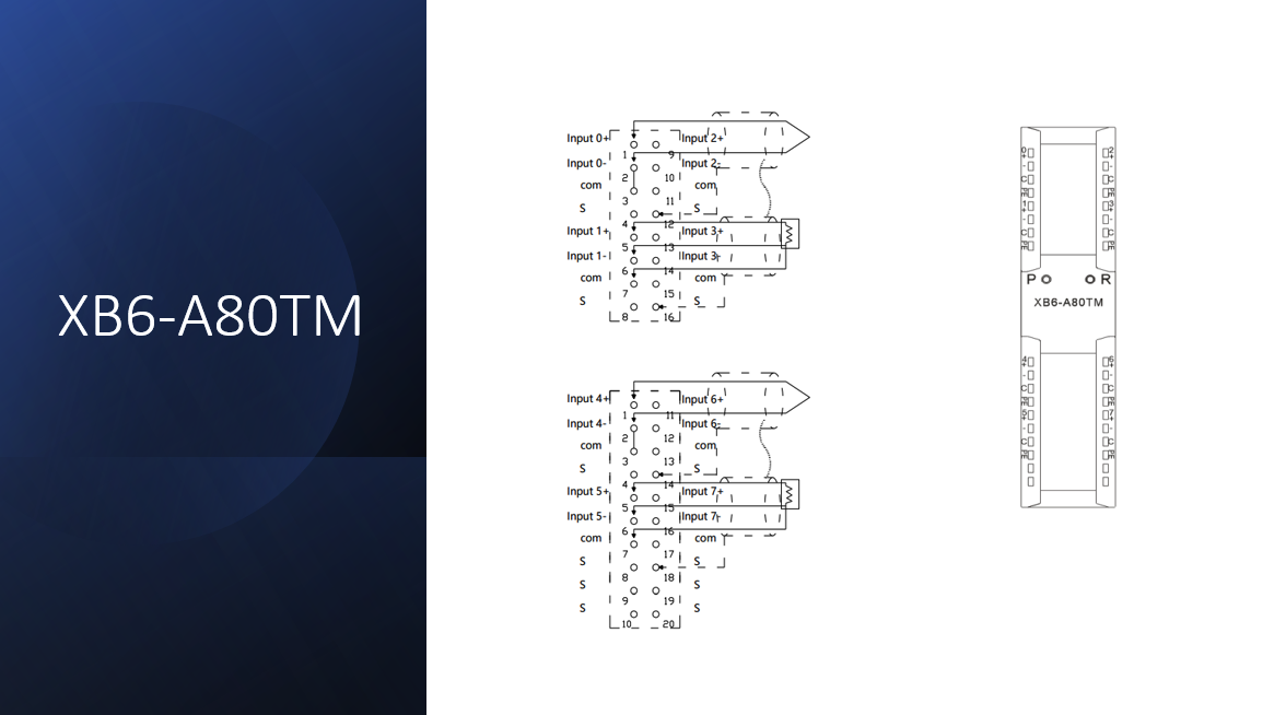 Solido temperature module /8 temperature inputs for XB6-Remote-I/O-RTD and TC type (resistance temperature detector&amp;thermocouple) 