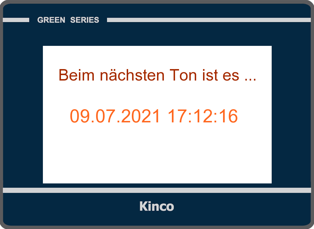 Uhrzeit im Kinco HMI auslesen