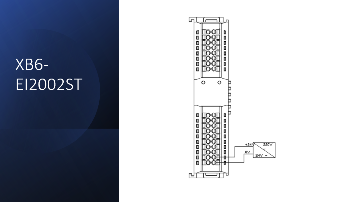 Solidot bus coupler Ethernet/IP for XB6 remote I/O with power supply unit and end cap