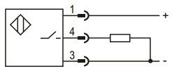 Lanbao diffuse reflection sensor M18x1 - switching distance 40 cm