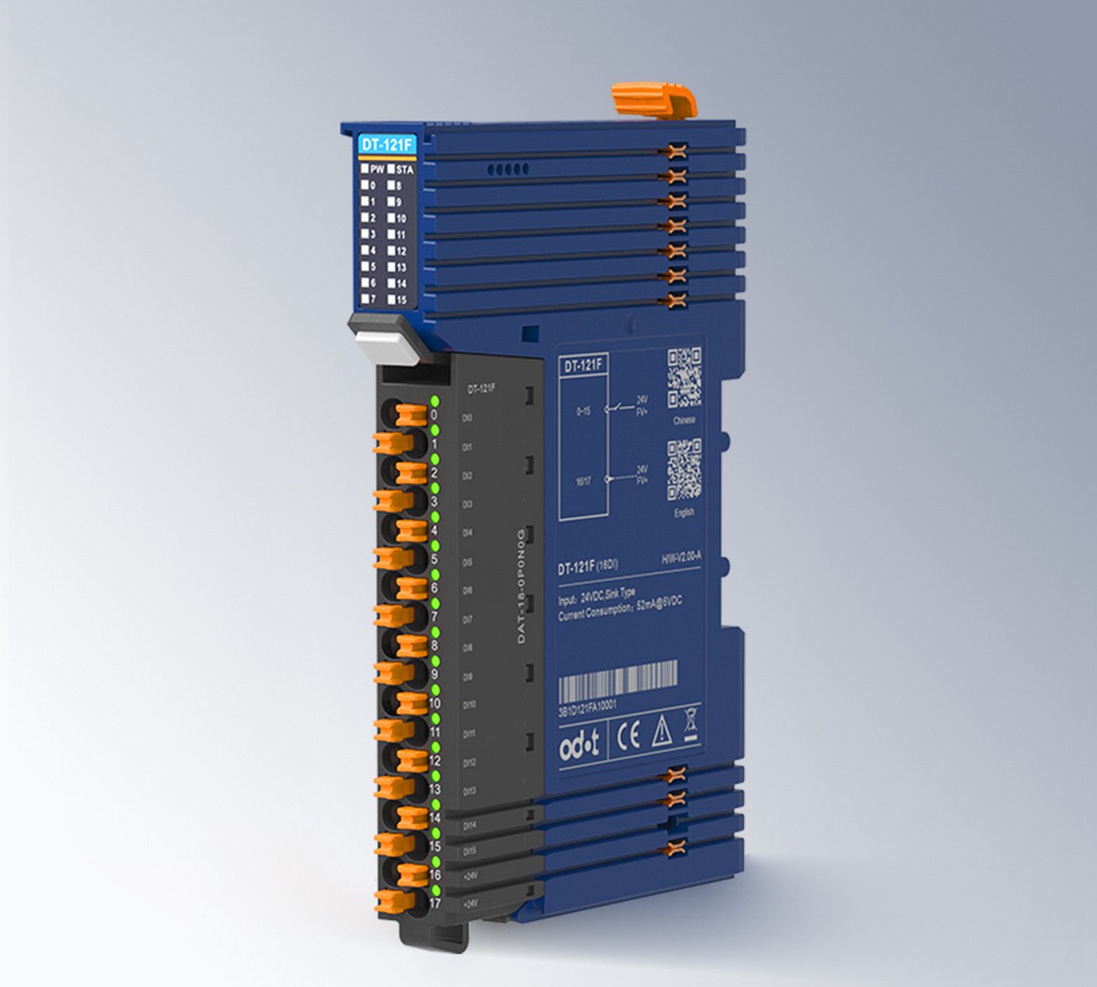 Odot DT-121F – 16 Digitaleingänge 24 V DC (PNP), D-Serie