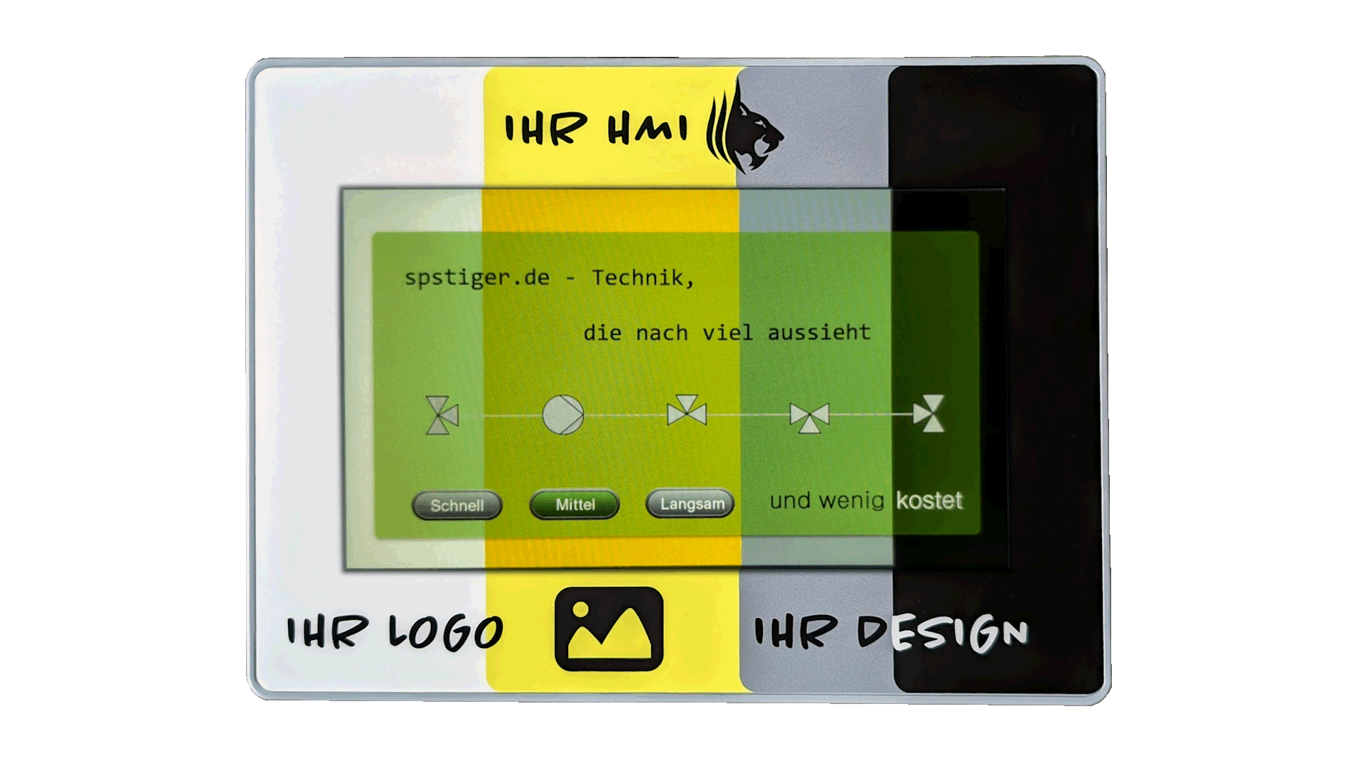 Muster-HMI mit speziell bedruckter Front als Leihgerät: Kinco GT070HE 7" IoT Series Widescreen HMI-Touchpanel