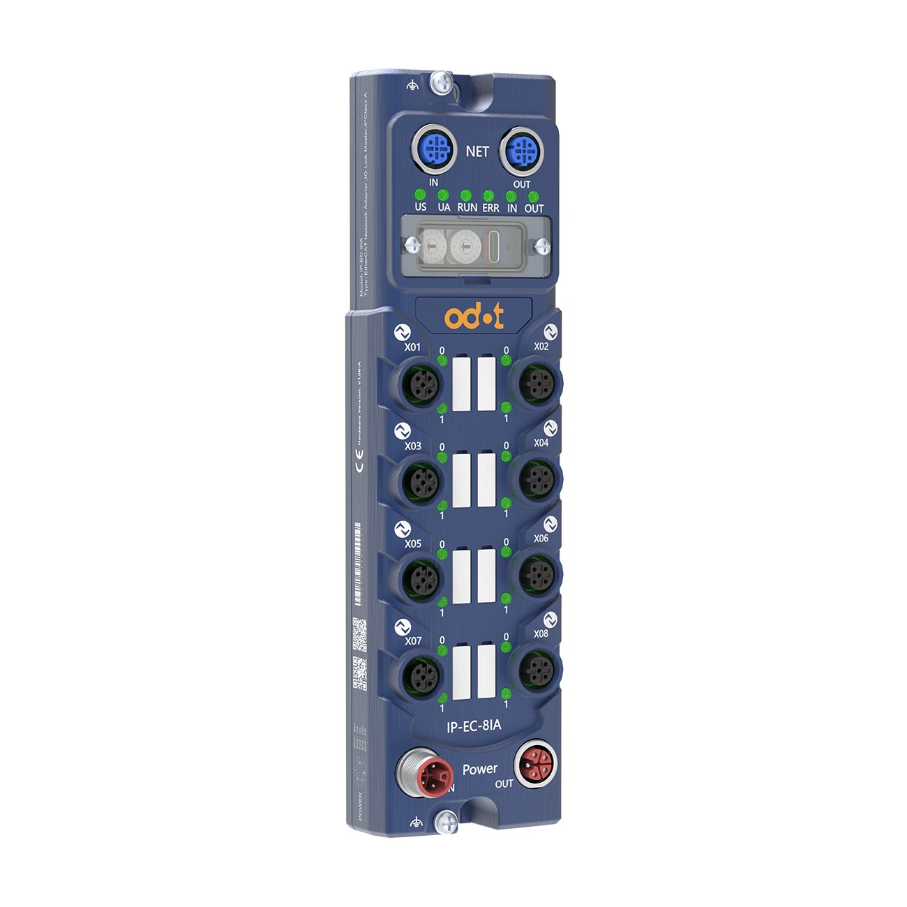 Odot IP-EC-8IA IO-Link-Master EtherCAT, 8x Class-A Ports, IP67