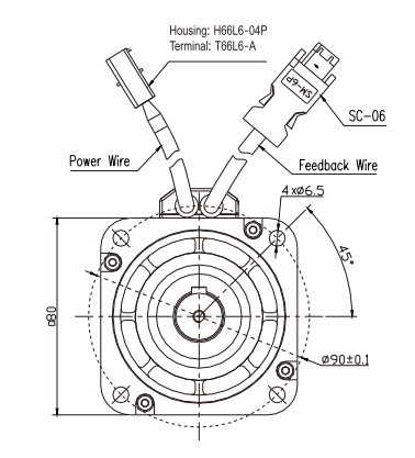 Kinco Servo Motor SMS80S-0075-30KAK-3LKU - 750 W (16 Bit Multi-Turn Encoder)