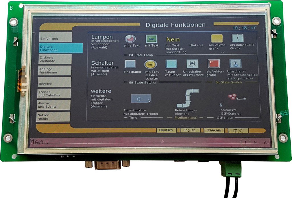 Kinco 7" Widescreen HMI-Touchpanel MT4070ER Openframe